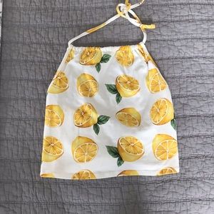 NWT Forever 21 Lemon Crop Top Size small
